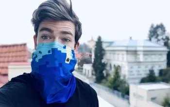 Antivirový nákrčník na podporu CF Hero: modrý