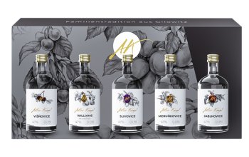 Dárkové balení luxusních ovocných pálenek: 5×0,05 l