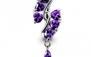 Stříbrný piercing do pupíku - BP01280-C