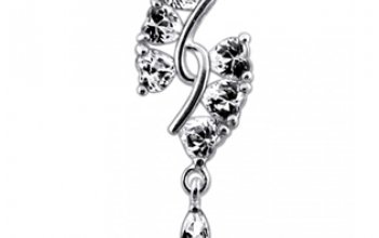 Stříbrný piercing do pupíku - BP01280-C