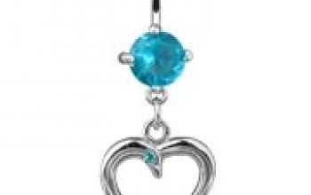 Piercing do pupíku s motivem srdce - WP01017-P
