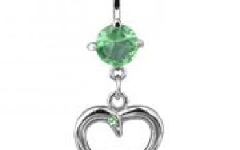 Piercing do pupíku s motivem srdce - WP01017-P