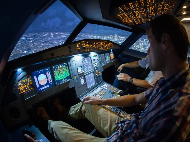 Autentický simulátor letu v Aibusu A320: Praha