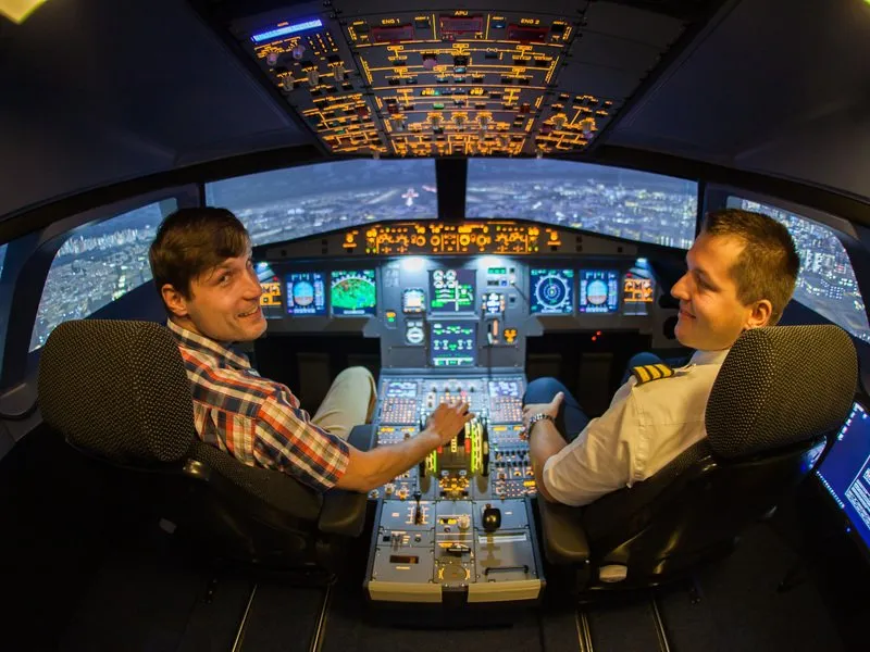 Autentický simulátor letu v Aibusu A320: Praha