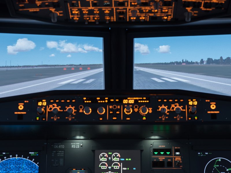Autentický simulátor letu v Aibusu A320: Praha