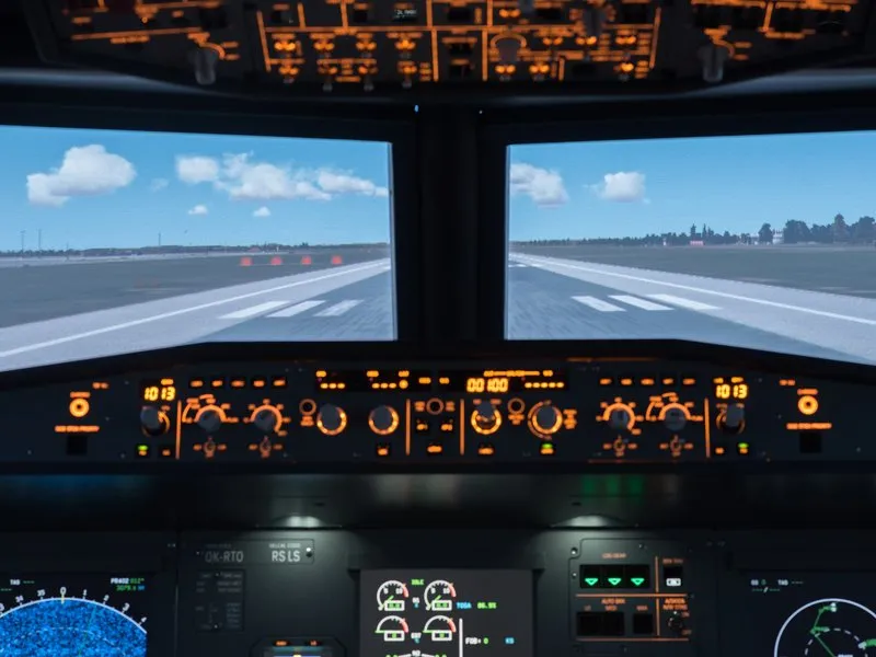 Autentický simulátor letu v Aibusu A320: Praha