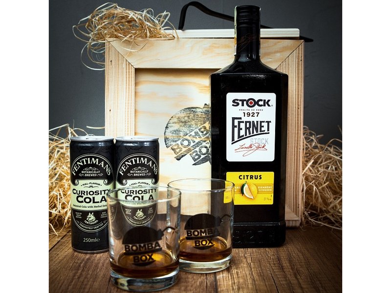 Dárková bedna s páčidlem pro muže Fernet Stock Citrus Celá ČR