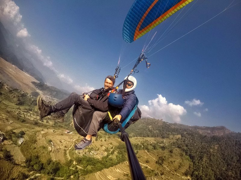 Akrobatický tandem paragliding