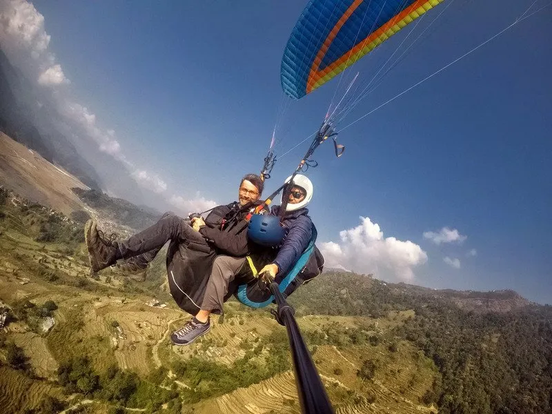 Akrobatický tandem paragliding