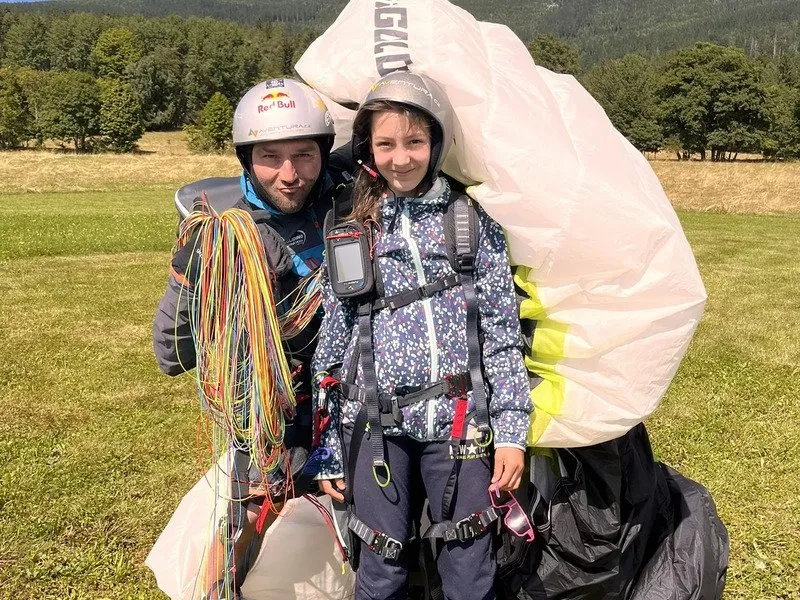 Akrobatický tandem paragliding