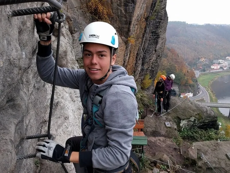 Dva dny na nejdelší via ferratě Česka