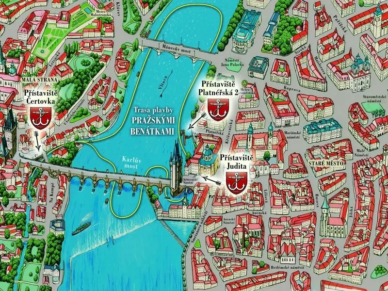 Plavba na lodi pražskými Benátkami