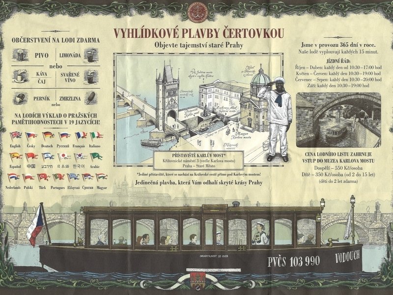 Plavba na lodi pražskými Benátkami