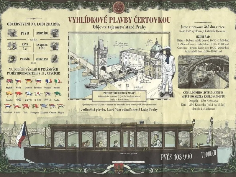 Plavba na lodi pražskými Benátkami