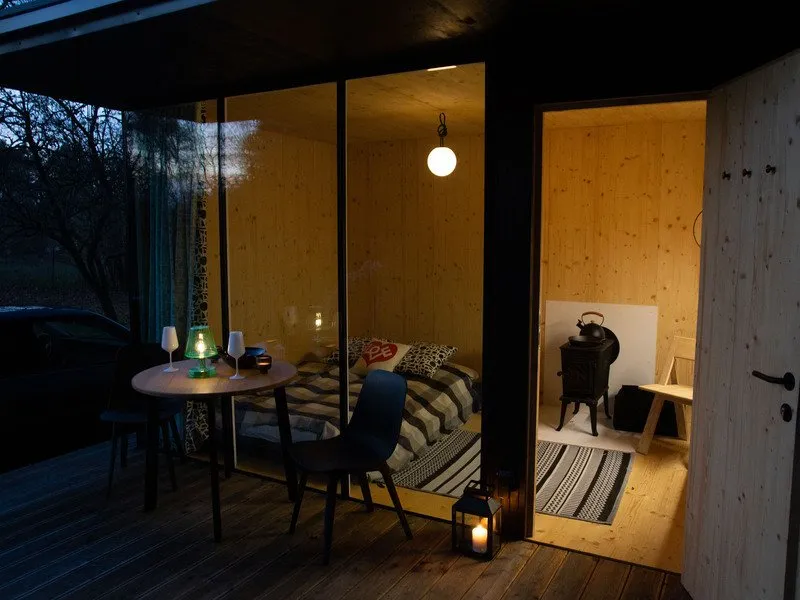 Ubytování: Tiny house s vlastní saunou