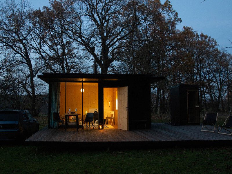 Ubytování: Tiny house s vlastní saunou