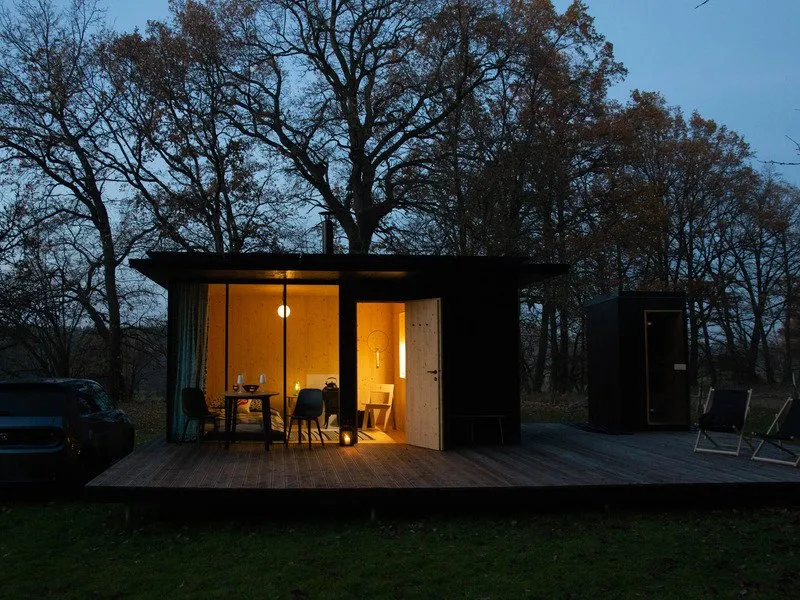 Ubytování: Tiny house s vlastní saunou