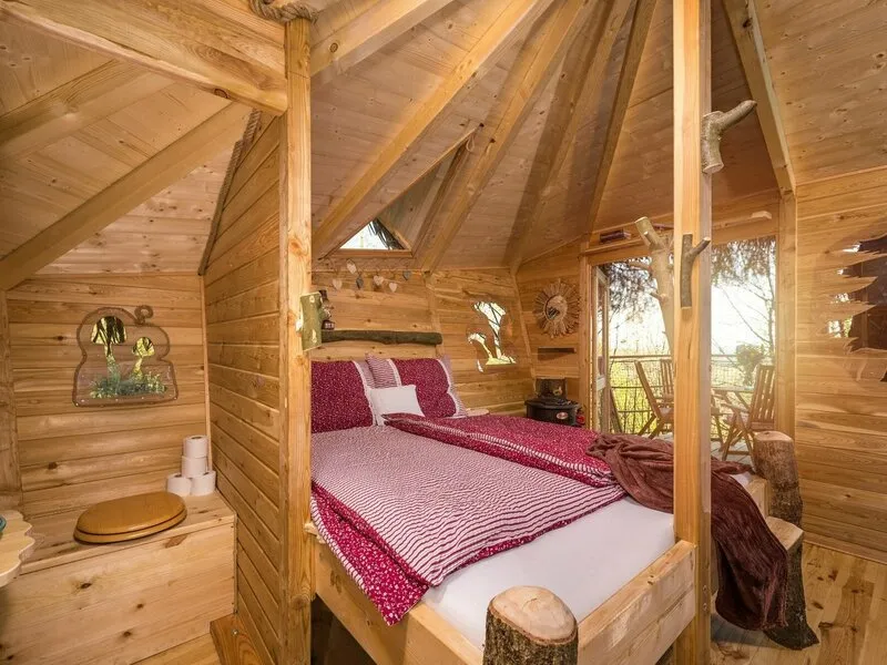 Ubytování v treehousu se saunou a výhledem na Ještěd