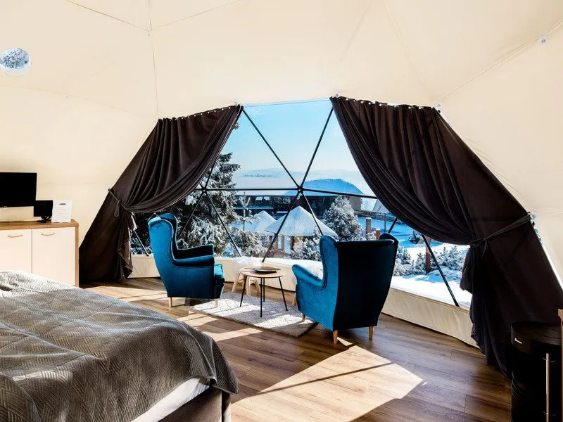 Glamping v Beskydech s wellness a snídaní