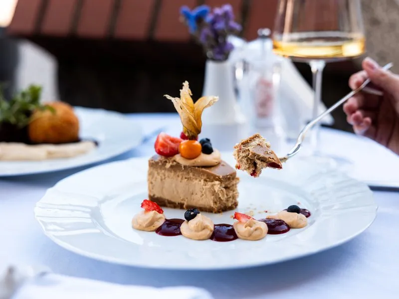 Čtyřchodové menu v restauraci Chateau Ctěnice