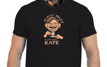 Vtipné tričko Bastard: Nemusí pršet, hlavně když kafe