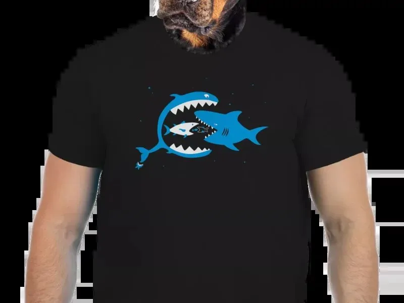 Vtipné tričko Bastard: Rybky