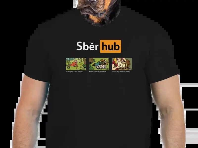 Vtipné tričko Bastard: Sběr hub