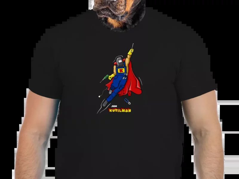 Vtipné tričko Bastard: Kutilman
