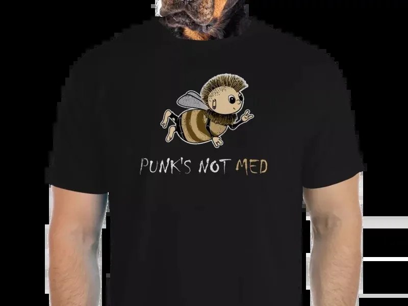 Vtipné tričko Bastard: Punks not med