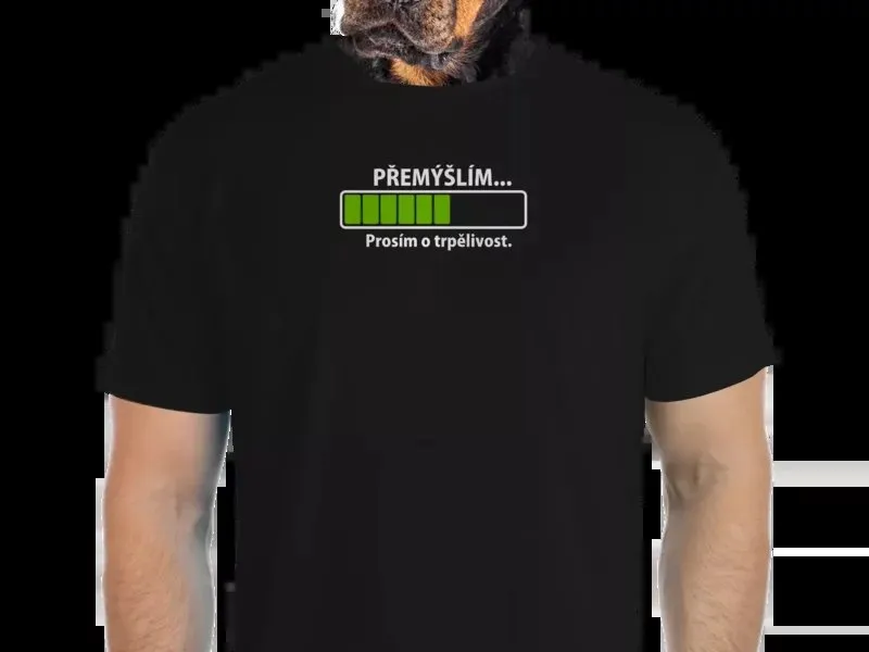 Vtipné tričko Bastard: Přemýšlím