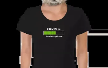 Vtipné tričko Bastard: Přemýšlím