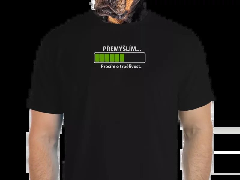 Vtipné tričko Bastard: Přemýšlím