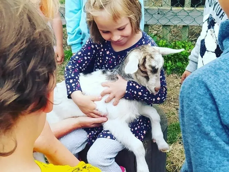 Rodinná exkurze na farmě