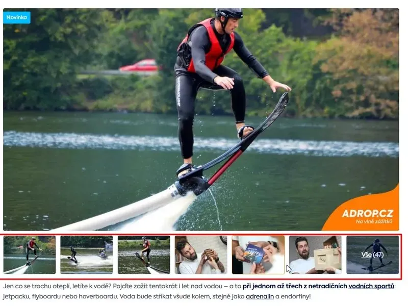 Flyboard, Hoverboard nebo Jetpack: Adrenalinový den na vodě