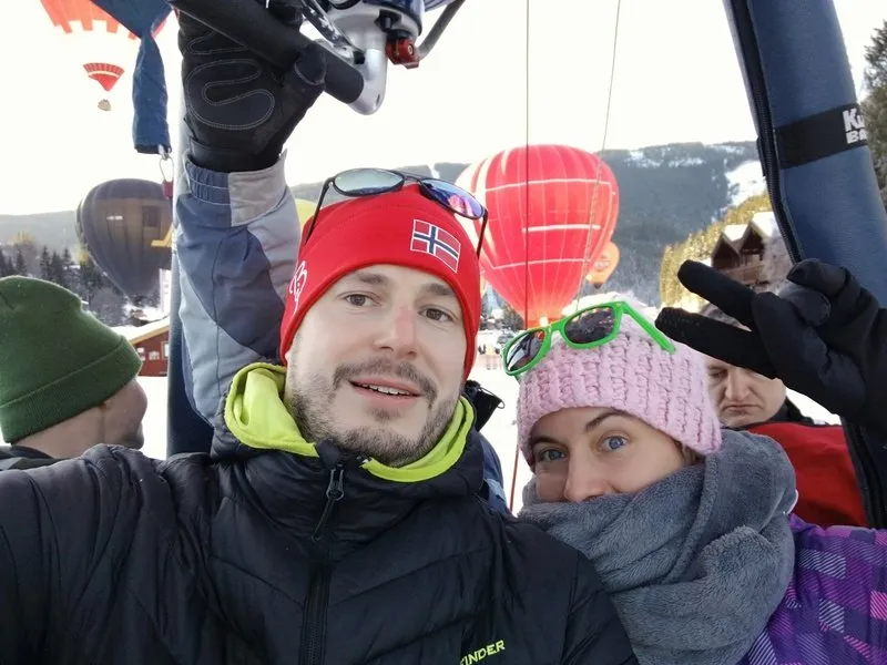 Zimní vyhlídkový let balonem