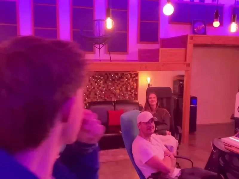 Hvězdou za jeden den: Natáčení v nahrávacím studiu
