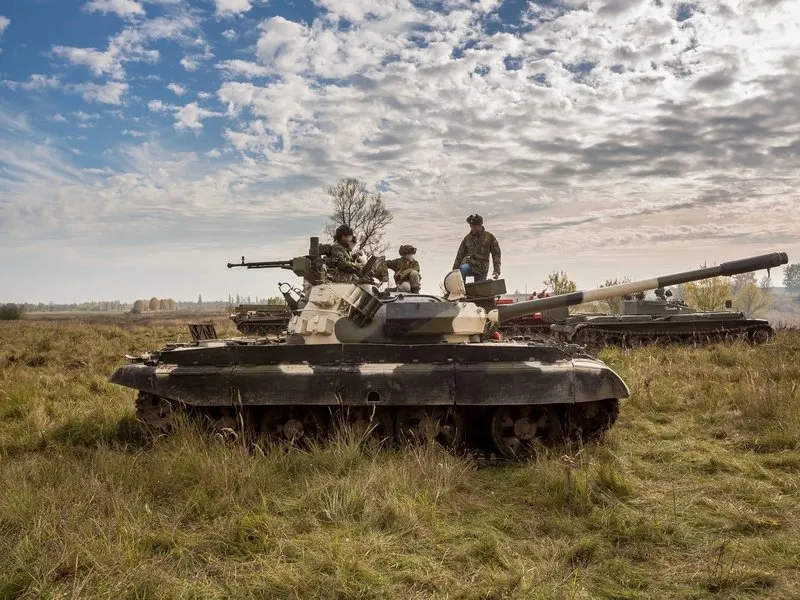 Řízení obrněného bojového tanku T-55