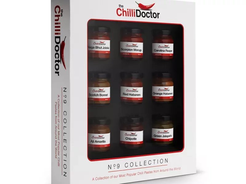 Degustační set chilli: 9 chilli mash omáček