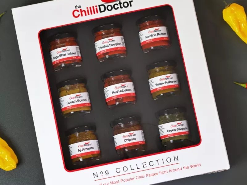 Degustační set chilli: 9 chilli mash omáček