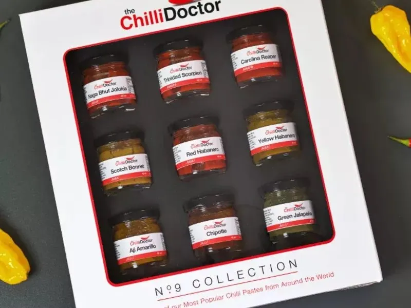 Degustační set chilli: 9 chilli mash omáček