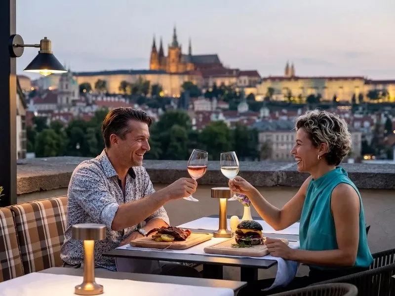 Dárkový voucher do rooftop restaurace v centru Prahy