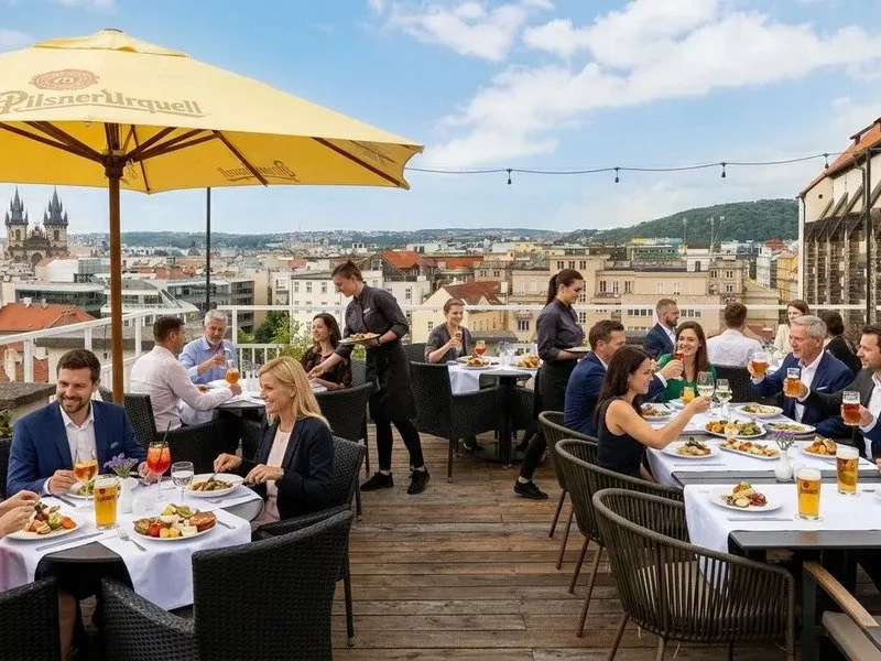 Dárkový voucher do rooftop restaurace v centru Prahy