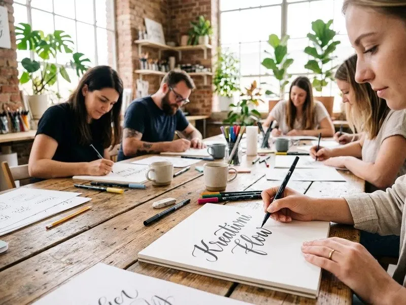 Workshop moderní kaligrafie: Kreativní odpočinek v Praze