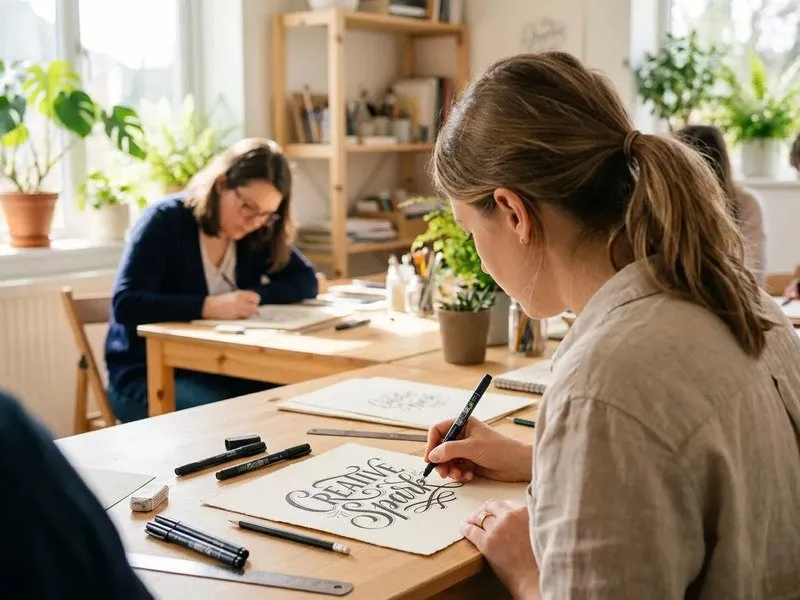 Workshop moderní kaligrafie: Kreativní odpočinek v Praze