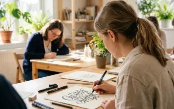 Workshop moderní kaligrafie: Kreativní odpočinek v Praze