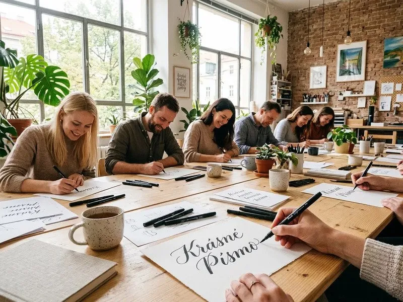 Workshop moderní kaligrafie: Kreativní odpočinek v Praze