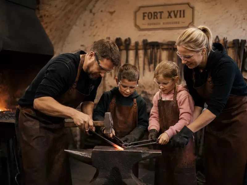Rodinný zážitkový kovářský kurz na pevnosti Fort XVII