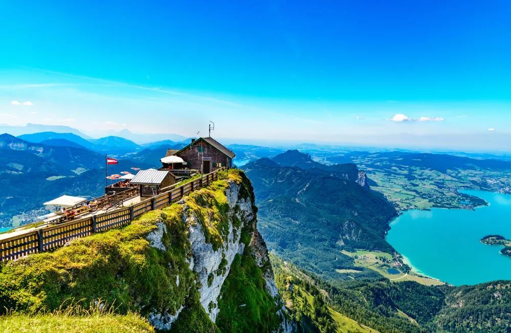 Jezero Wolfgangsee a historická železnice