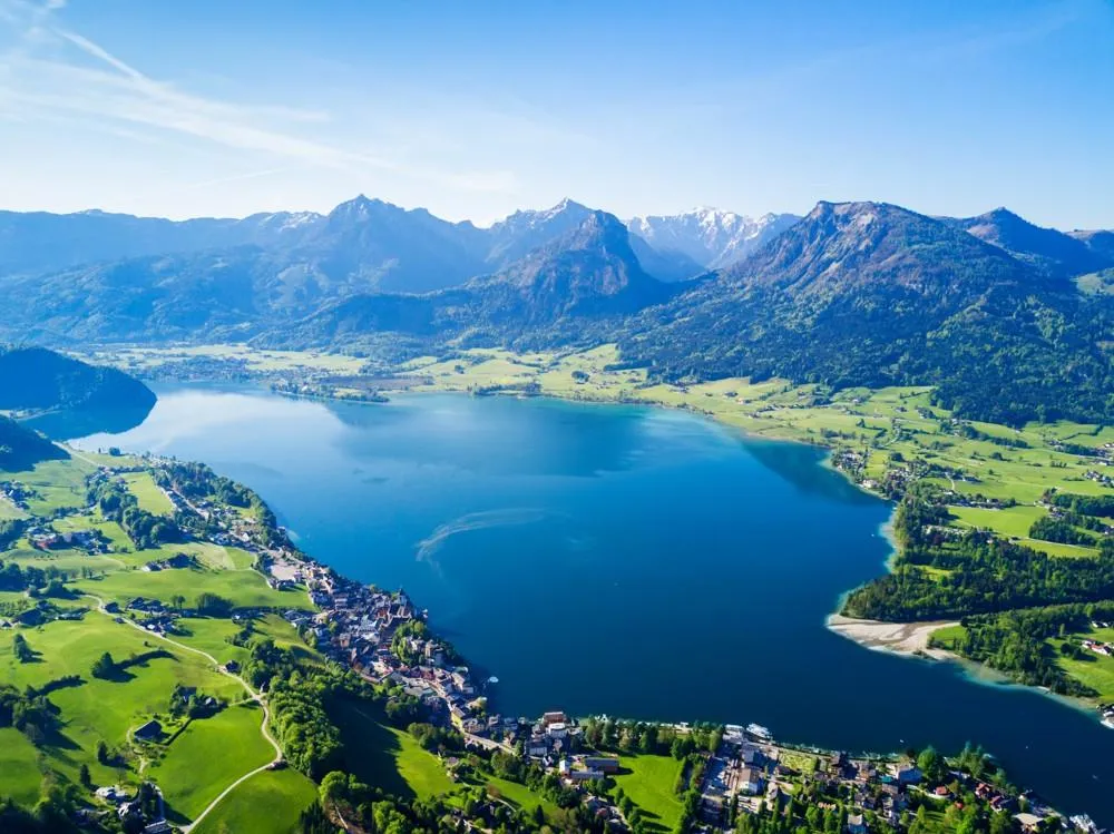 Jezero Wolfgangsee a historická železnice