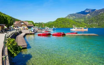 Jezero Wolfgangsee a historická železnice